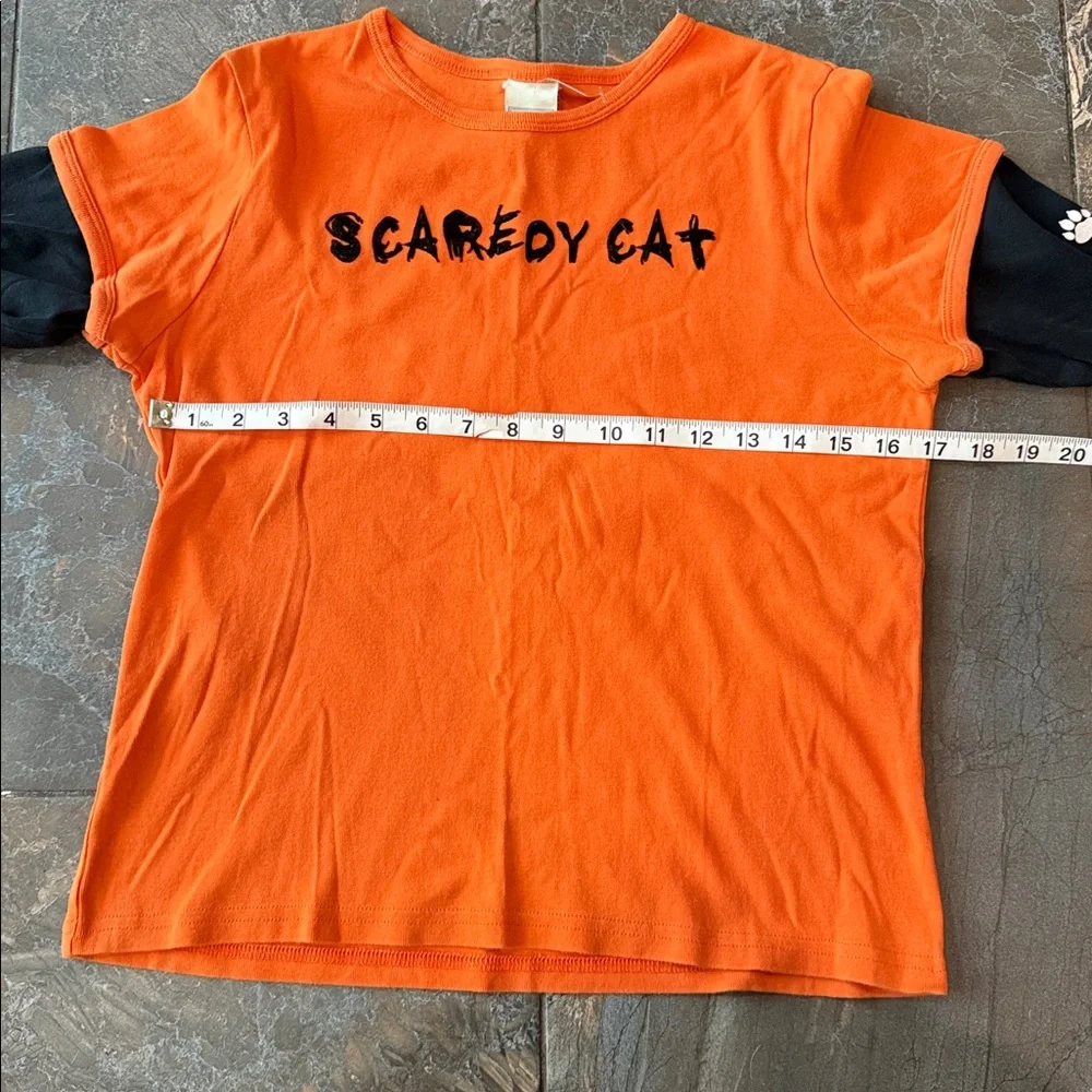 Vintage (2004) Old Navy Scaredy Cat Halloween Shirt. Girls / Child XXL